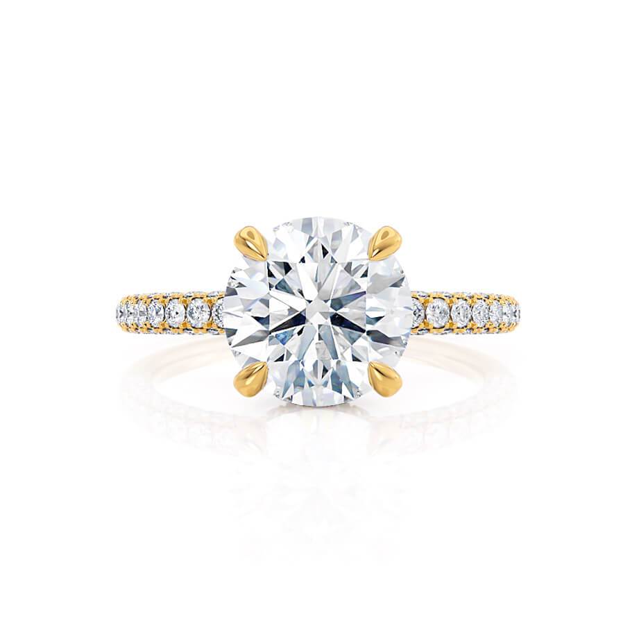 1.2 CT Round Pave Lab Grown Diamond Engagement Ring