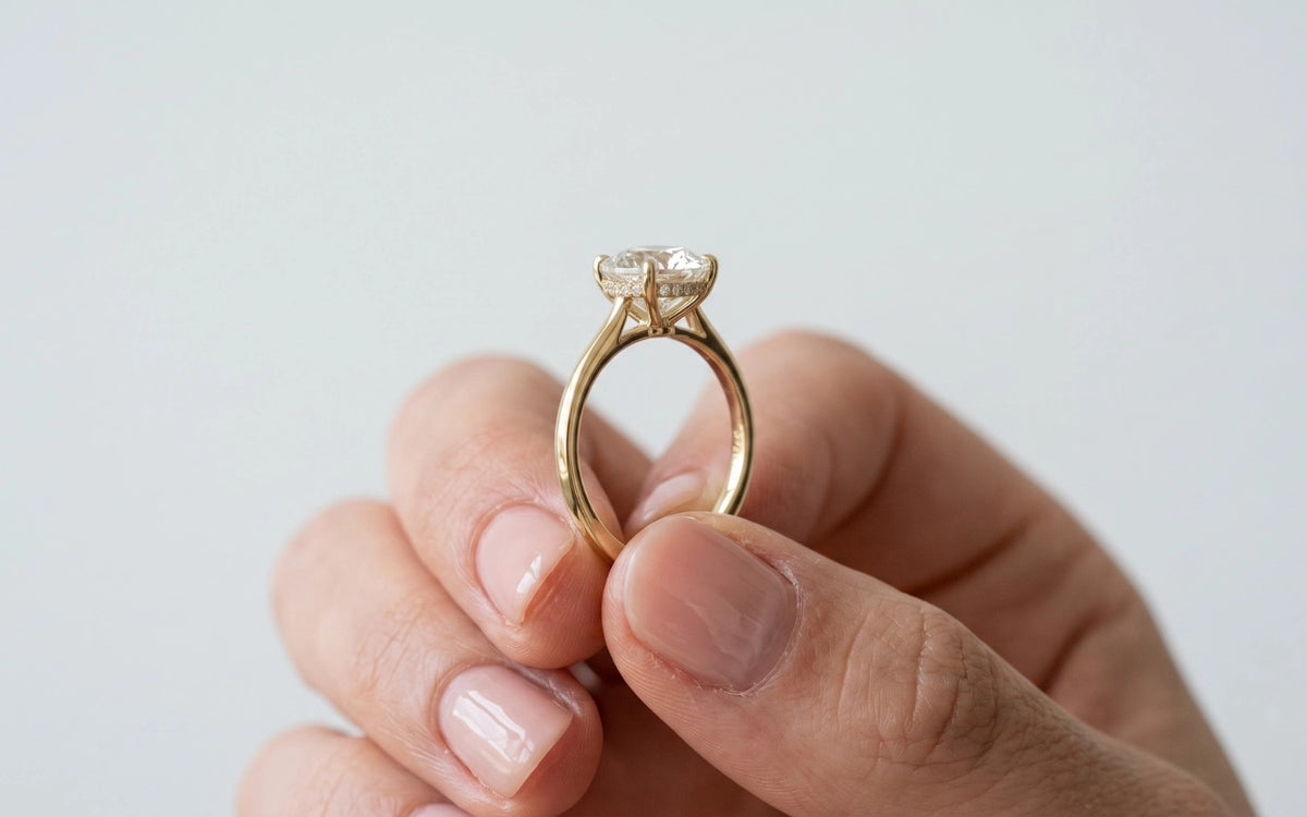 Hidden Halo Engagement Rings