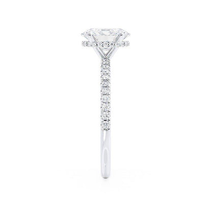 1.5 CT Oval Pave Lab Grown Diamond Engagement Ring