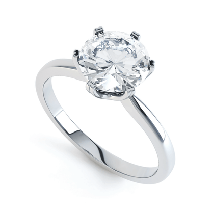 1.5 CT Round Solitaire Lab Grown Diamond Engagement Ring