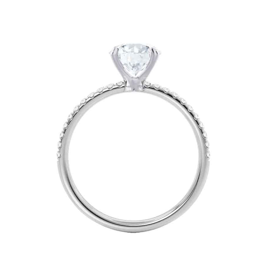 2.52 CT Emerald Pave Lab Grown Diamond Engagement Ring