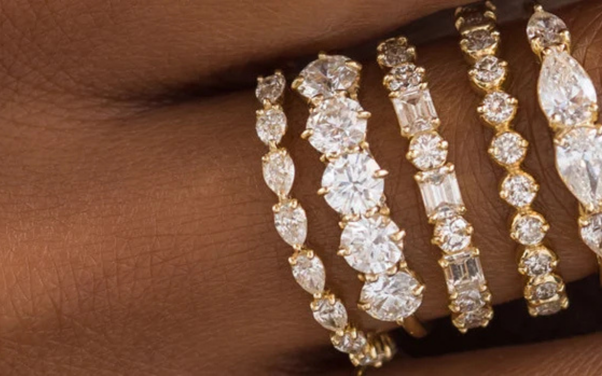 Moissanite Wedding Bands